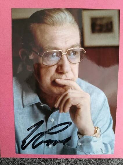 Podpis, autogram 2x HORST TAPPERT, herec, inspektor Derrick