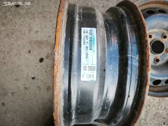 Plechové disky 6Jx15 H2 ET47 VW Golf Caddy Touran - Praha - Bazar