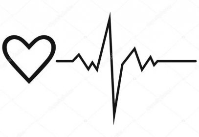 Stáhnout - Čára života. symbol srdce — Ilustrace
