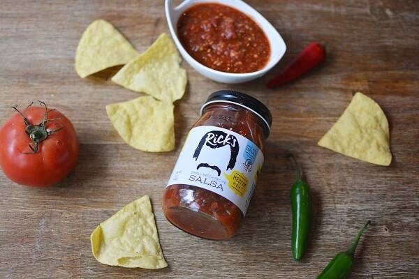 For Rick's Salsa we created an iconic illustration of the founder's 70's stache and hair style