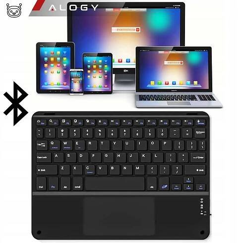 Bezdrátová klávesnice Bluetooth touchpad USB-C tichá slim Černá Alogy Kód výrobce Klawiatura bezprzewodowa Bluetooth 74091