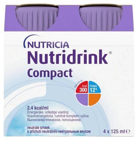Nutridrink Compact s příchutí neutrální 4x125 ml