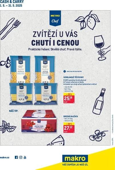 Makro Leták - Pasta (01.05.2025) >> Neodolatelné nabídky