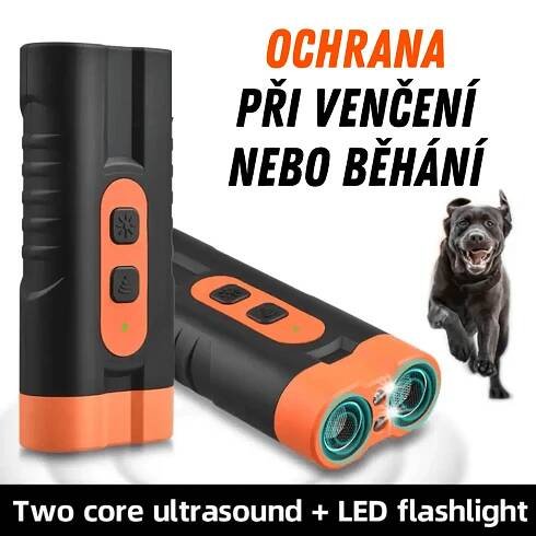 Dual-Head Ultrasonic Dog Repeller Ultrazvukový odpuzovač psů - tibabu.cz
