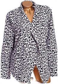 Dámské černo-bílé sako s leopardím vzorem / XXXL (50) / ANGLIE ...