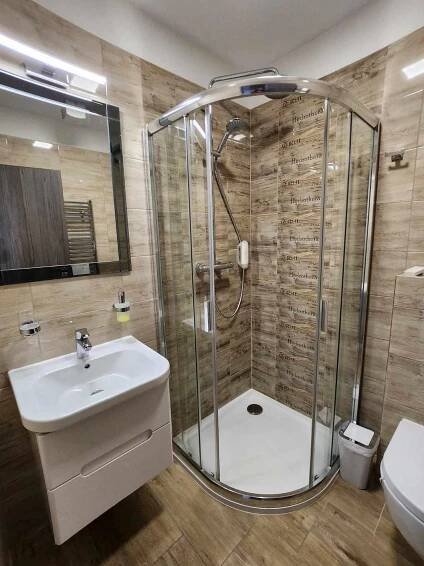 Koupelna v ubytování Wellness Apartmány EMPORIO