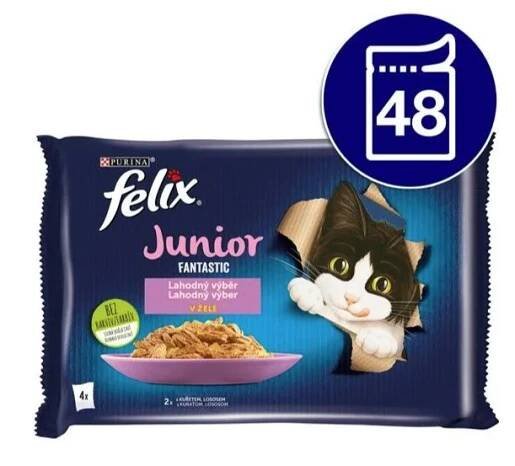 Felix FANTASTIC junior multipack kuře losos v želé 85 g