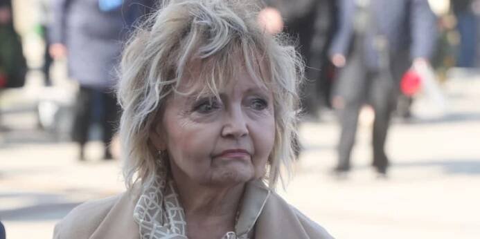 Eva Hrušková na pohřbu Josefa Zímy