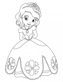 Omalovánka Princezna Sofia Disney k vytištění a vybarvení