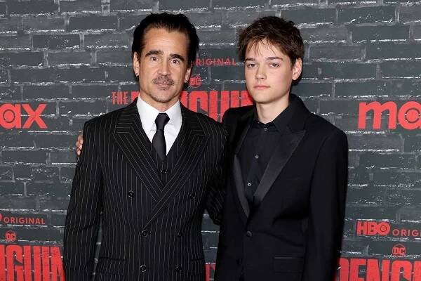 Colin Farrell and His Youngest Son Henry Hit the Red Carpet at The Penguin Premiere