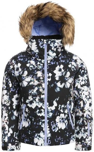bunda Roxy Jet Ski - KVJ1/True Black Black Flowers