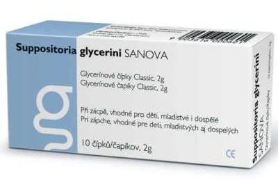 SUPP.GLYCERINI SANOVA Glycer.čípky Classic 2g 10ks