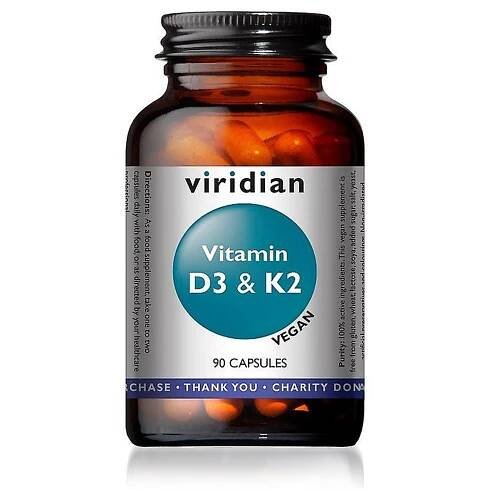 Viridian Vitamin D3 & K2 90 Veg Caps