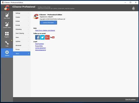 CCleaner Professional License Key