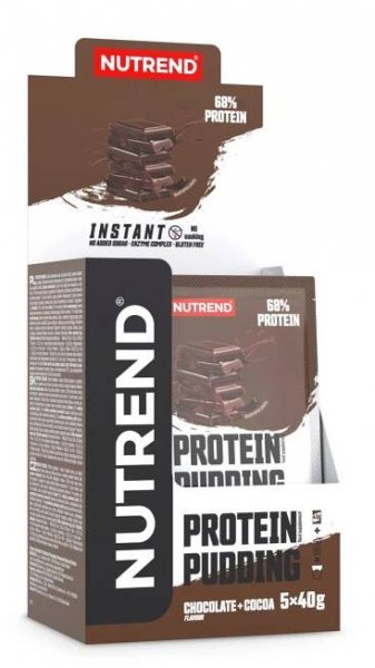 NUTREND Protein Pudding, 5x 40 g čokoláda+kakao