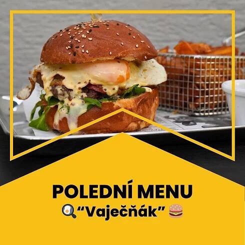 Burger Vaječňák: v Poledním Menu Bistro Baru Bouda