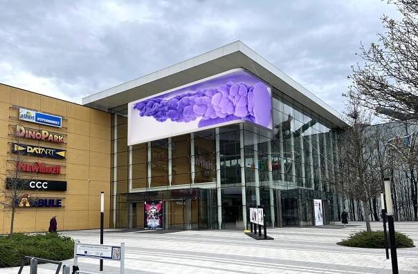 Digitální 3D billboard na pražské Galerii Harfa