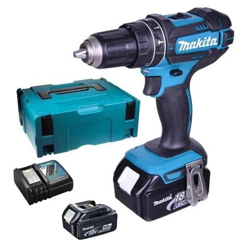 MAKITA DHP482RTJ Aku příklepový šroubovák Li-ion (2x5,0Ah/18V) Makpac 2