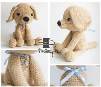 český návod na háčkovaného psa Crochet Dog, Crochet Ideas, Kids Toys, Decoupage, Projects To Try