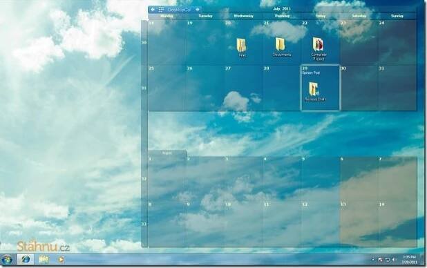 Zajímavý vzhled DesktopCal