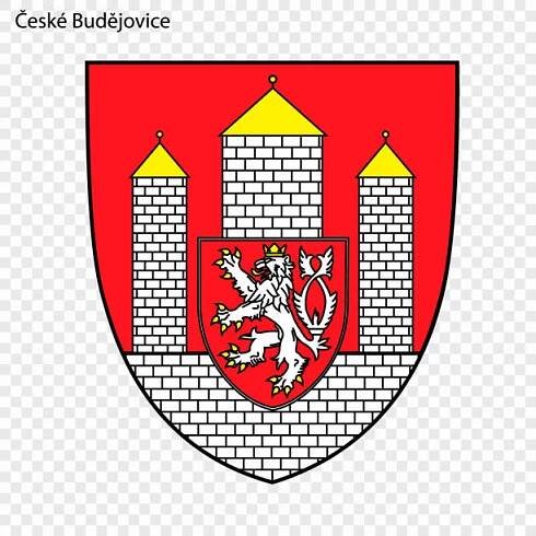 znak města české republiky - české budějovice stock ilustrace