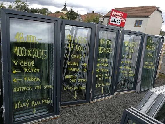 Dveře antracitové plastové - okna - Pňov-Předhradí, Předhradí - Bazar
