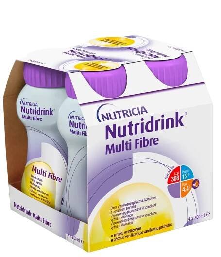 Nutridrink Multi fibre vanilka 4x 200 ml od 194 Kč