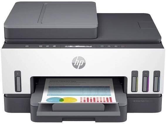 HP Smart Tank 7305 All-in-One multifunkční tiskárna inkoustová barevná A4 tiskárna, skener, kopírka Tintentank systém, duplexní, Wi-Fi, LAN, ADF, Bluetooth®