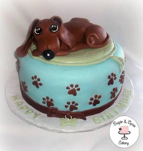 So adorable too! I like this but pink of course | Dog cakes, Cupcake cakes, Cake decorating