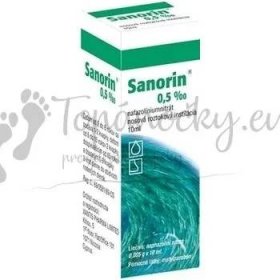 Lék na kašel, rýmu a nachlazení Sanorin 0,5 promilové nosní kapky 10ml
