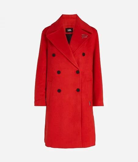 KABÁT KARL LAGERFELD DOUBLE BREASTED SOFT COAT - Fotografie č. 6