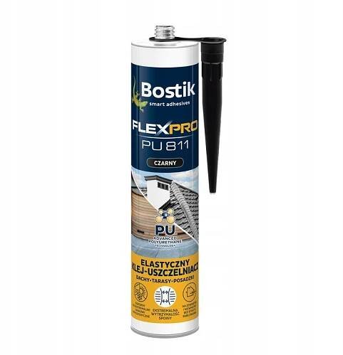 MONTÁŽNÍ LEPIDLO BOSTIK FLEXPRO PU 811 ČERNÉ 300 ML, PRUŽNÝ TĚSNÍCÍ MATERIÁL
