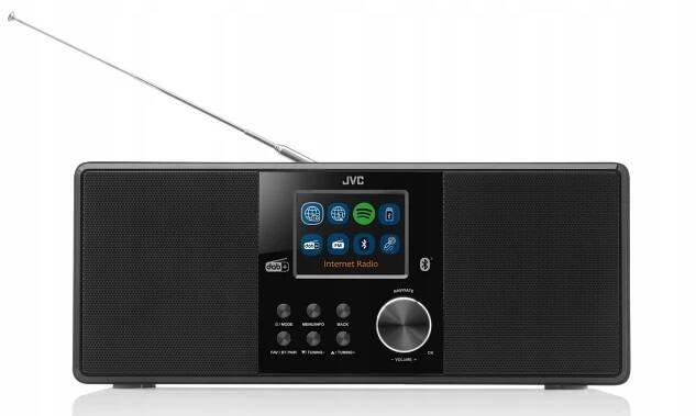 Internetové rádio JVC BT/FM/DAB+/AUX/USB 10W 230V SNOOZ RA-E981B čierne Stav balenia originálne