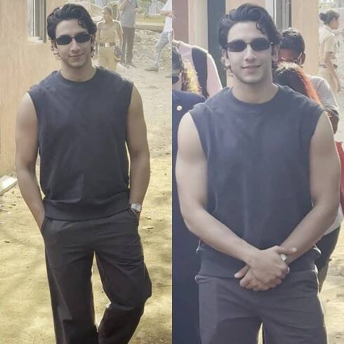 Gen Z actor Vedang Raina flexes his biceps wearing a perfect Summer outfit in a sleeveless tee and comfy pants