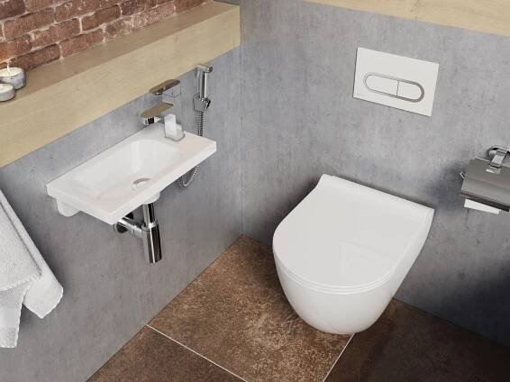 RAVAK Umyvadlová baterie s bidetovou sprškou Chrome CR 112.01CR, chrom, 170 mm