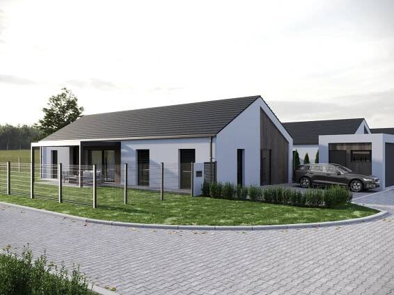 Vizualizace tří rodinných domů v obci Srch u Pardubic - Projekt Němeček