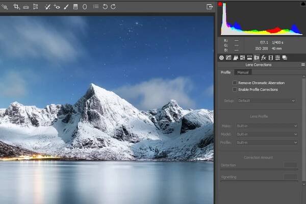 adobe camera raw lens correction