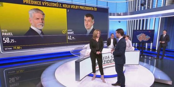 Sociolog Martin Buchtík při speciálním vysílání CNN Prima NEWS k českým prezidentským volbám