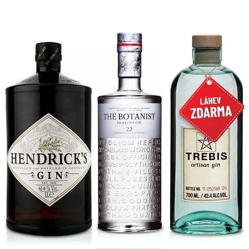 AKCE: Hendrick ́s Gin 1L + The Botanist Islay Dry Gin 0,7L + Trebis artisan gin 0,7L ZDARMA
