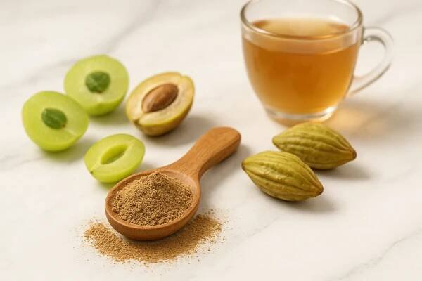 Triphala supporting digestive health with natural fruit blend