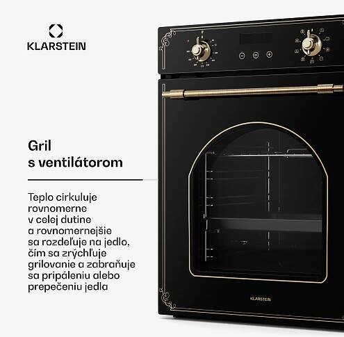 Klarstein Victoria vstavaná rúra 45 cm 49 l čierna - Image 2