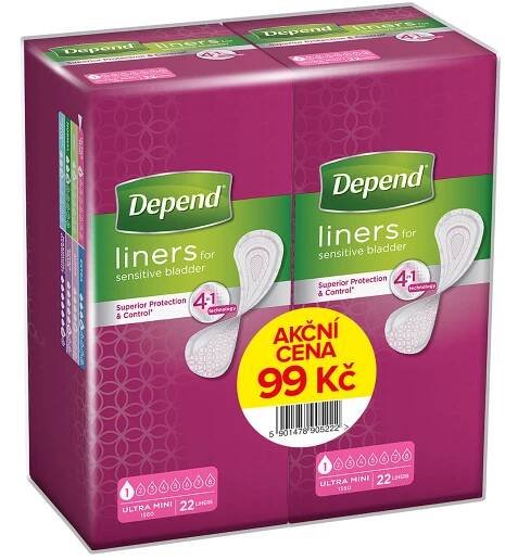 Depend Ultra Mini Duopack 2 x 22 ks