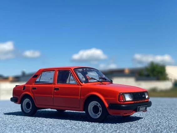 Model auta Škoda 120L, 1983. Mierka 1:43.