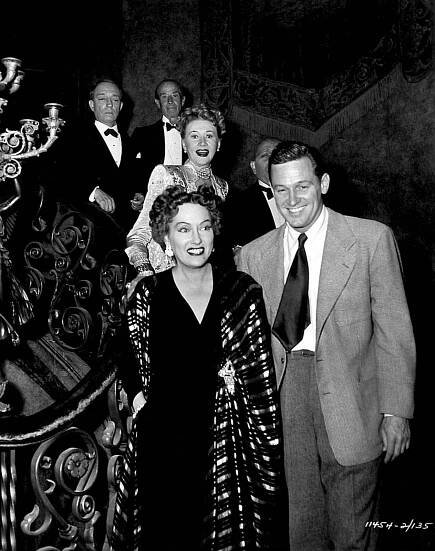 Sunset Boulevard - Z natáčení - Buster Keaton, H.B. Warner, Gloria Swanson, Hedda Hopper, William Holden