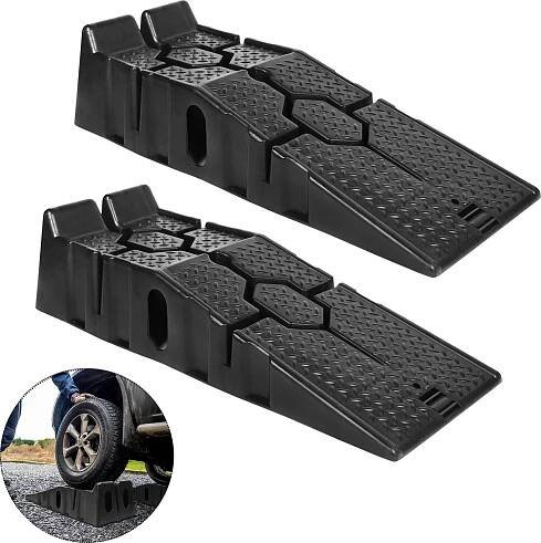 LARS360 2 kusy nájezdových ramp 2,5T do 330 mm zvedací plošiny plastové auto rampa auto