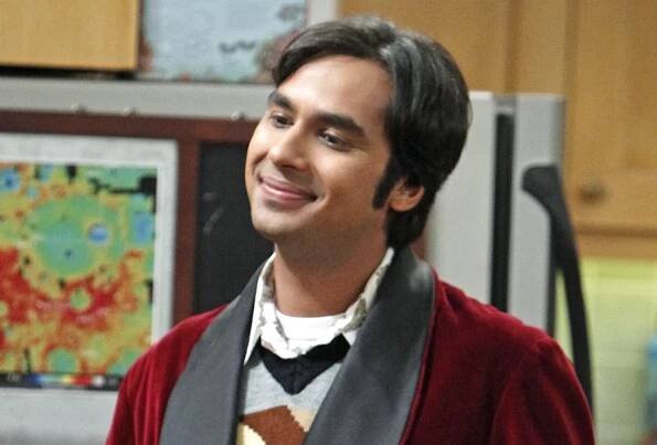 Kunal Nayyar as Raj in The Big Bang Theory