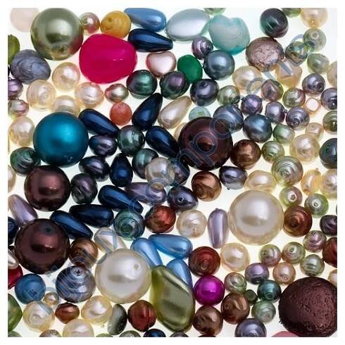 skleněné voskované korálky - mix různých druhů - Bijoux Components - Svět korálků