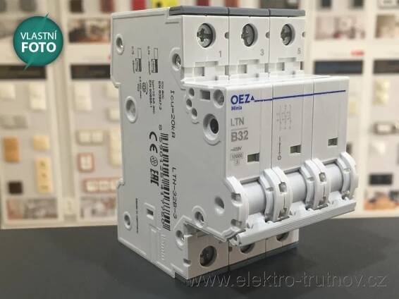 OEZ LTN-32B-3 /41775/ instalační jistič 10 kA, charakteristika B, 32A, 3pól