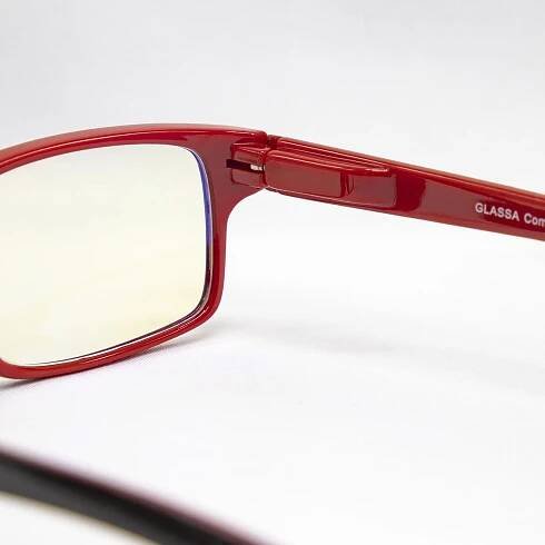 GLASSA Blue Light Blocking Glasses PCG 05, dioptrie: +1.00 červená