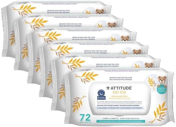 6 packs of ATTITUDE Baby Eczema Solution Baby Wipes Enriched with oatmeal BDL_6_60700_en?_main? 6 units (25% discount)